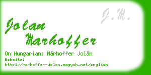jolan marhoffer business card